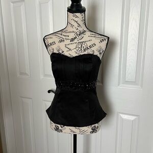 Elegant Black Strapless Top